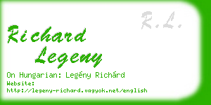 richard legeny business card
